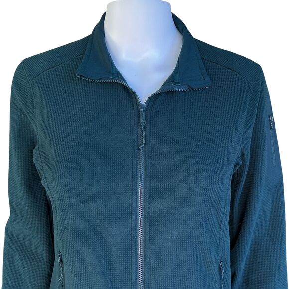 Arc'teryx Womens Delta LT Jacket Size S Aqua Waffle Knit Thermal Full Zip Sports - Picture 2 of 14